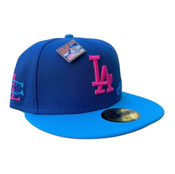 Men's Los Angeles Dodgers New Era Blue/Light Blue MLB x Big League Chew Big  Rally Blue Raspberry Flavor Pack 59FIFTY Fitted Hat